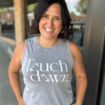 Grey Mineral Washed Touchdown Tank Top Tops- Tanks HRT and LUV