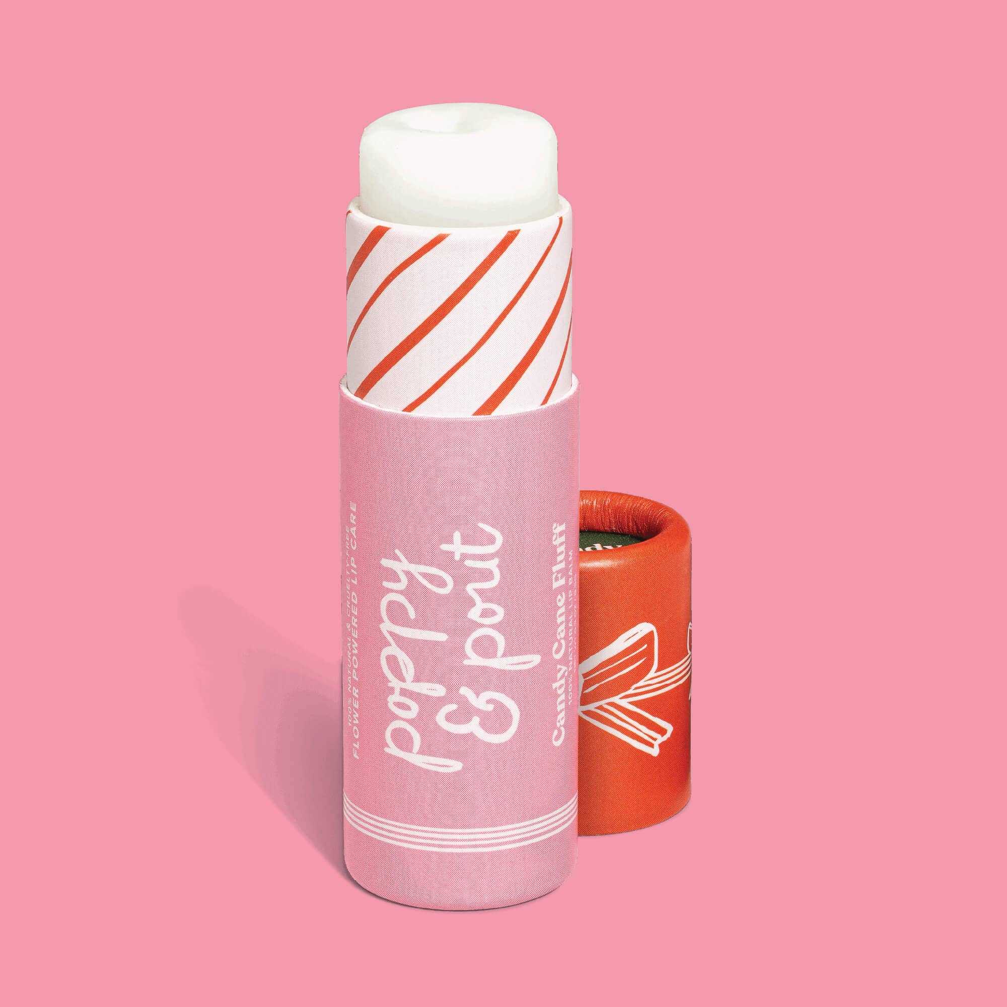 Lip Balm, Candy Cane Fluff, Holiday, Limited Edition Poppy & Pout