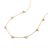 18K Gold Triangle Drop Necklace: Silver Brenda Grands Waterproof Jewelry
