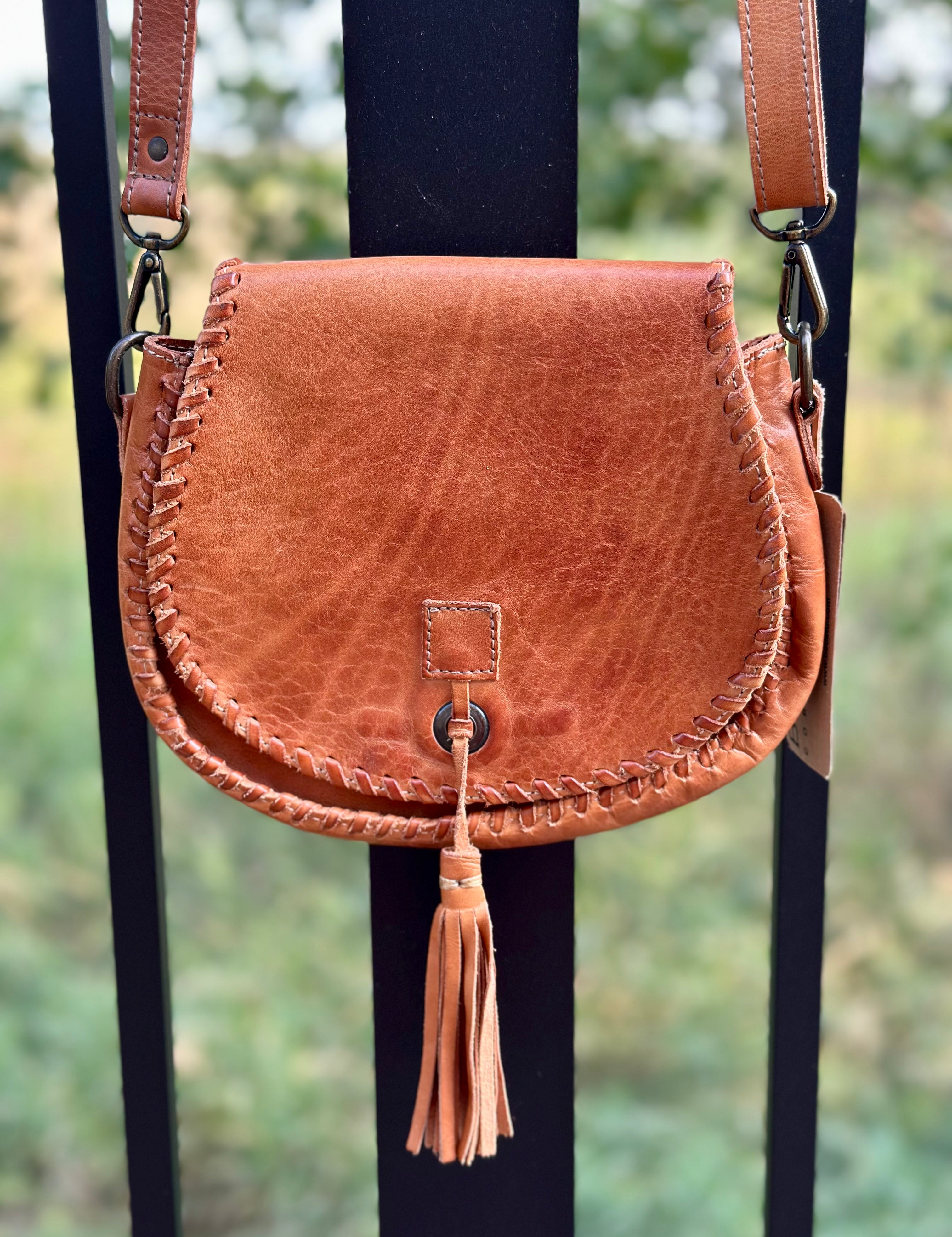 Half Moon Tan Rustic (Bed Stu) Bags- Purses BED STU