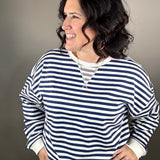 Blue/White Striped Pullover