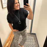 Black Mock Neck Half Sleeve Sweater Top - Sweater STACCATO