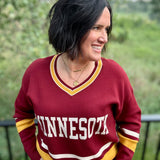 Maroon Minnesota University Sweater Top - Sweater Tea n Rose