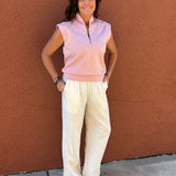 Natural Linen Elastic Waist Pants Bottoms - Pants DOE & RAE