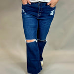 Duke High Rise Wide Leg (Mica) Bottom- Pants MICA DENIM