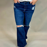 Duke High Rise Wide Leg (Mica) Bottom- Pants MICA DENIM