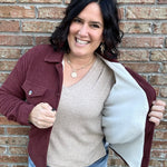 Rust Lined Shirt Jacket Outerwear- Jackets STACCATO