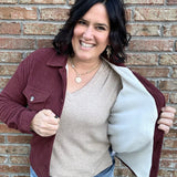 Rust Lined Shirt Jacket Outerwear- Jackets STACCATO