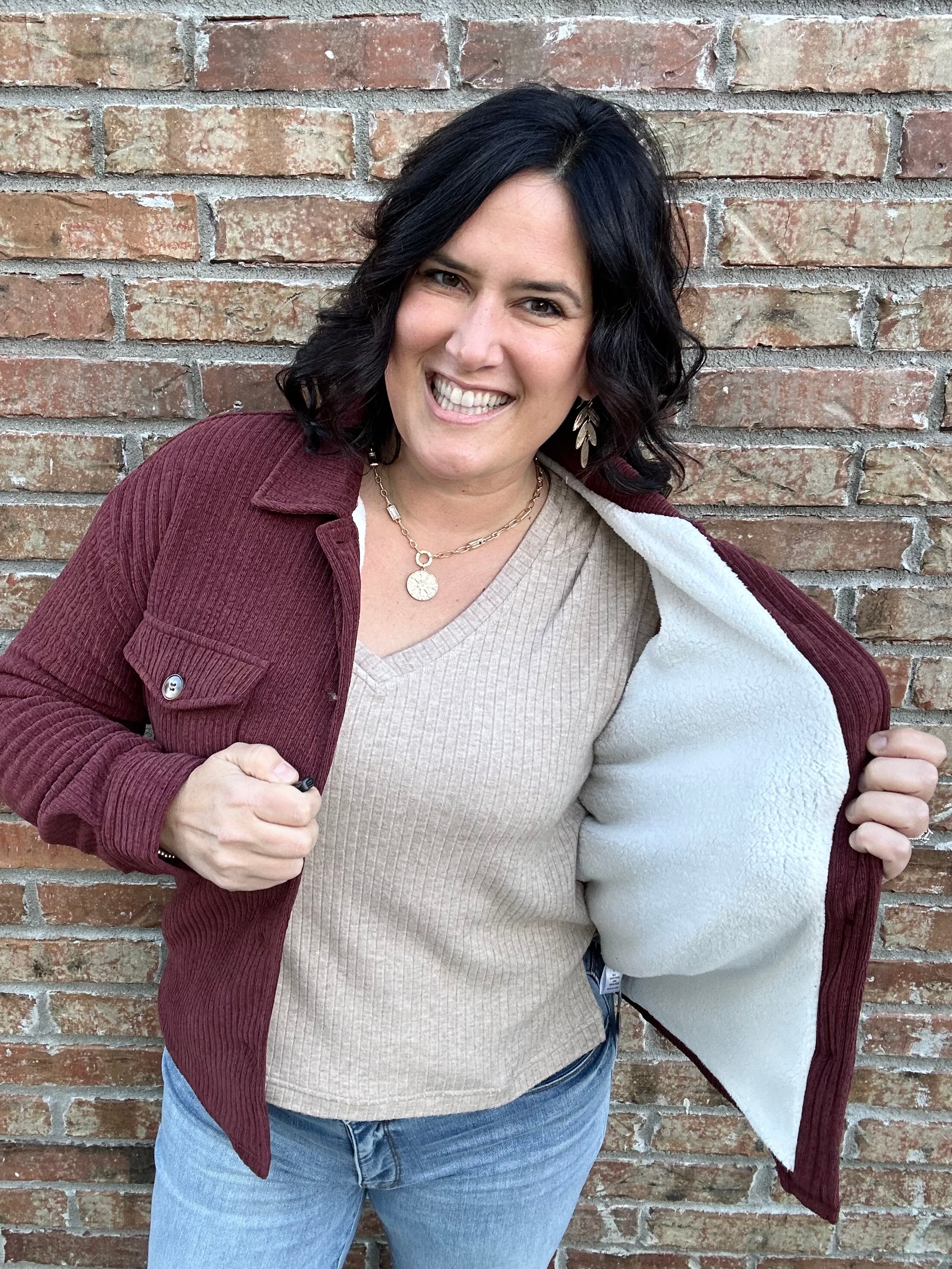 Rust Lined Shirt Jacket Outerwear- Jackets STACCATO