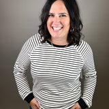 Black/White Reversible Frannie Top