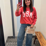 Red USA Hangout Top Top - Sweatshirt THREAD & SUPPLY