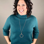 Teal Green Mock Neck Sweater Top - Sweater FATE by LFD