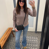 Taupe Black Ely Sweater Top - Sweater THREAD & SUPPLY