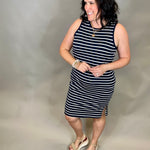 Navy White Kendari Dress Dresses THREAD & SUPPLY