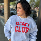 Grey Tailgate Club Sweatshirt Top - Sweatshirt PANACHE