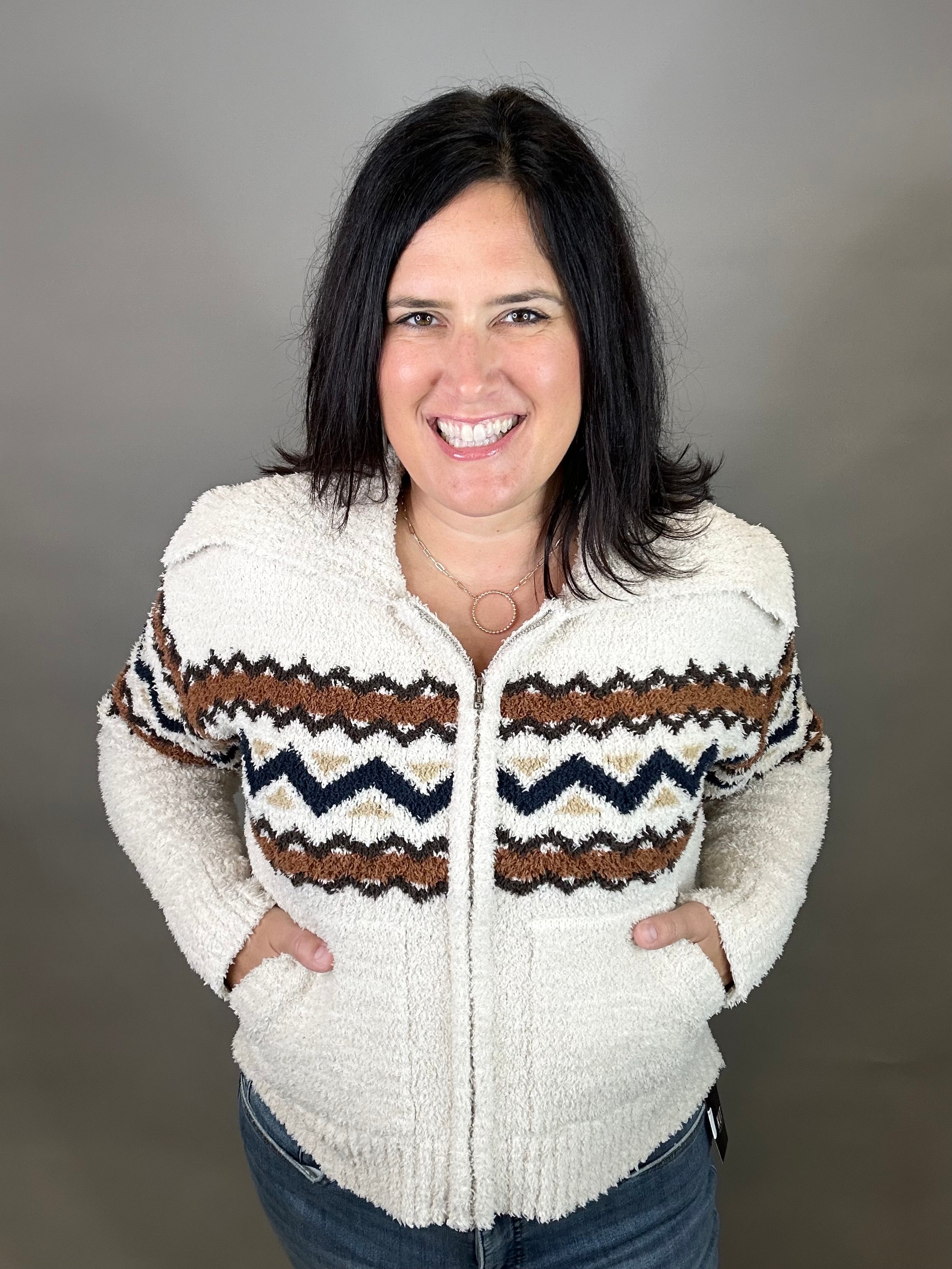 Heather Oak Myra Sweater Jacket Outerwear- Jackets THREAD & SUPPLY