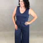 Indigo Culotte Jumpsuit Jumpsuit DOE & RAE