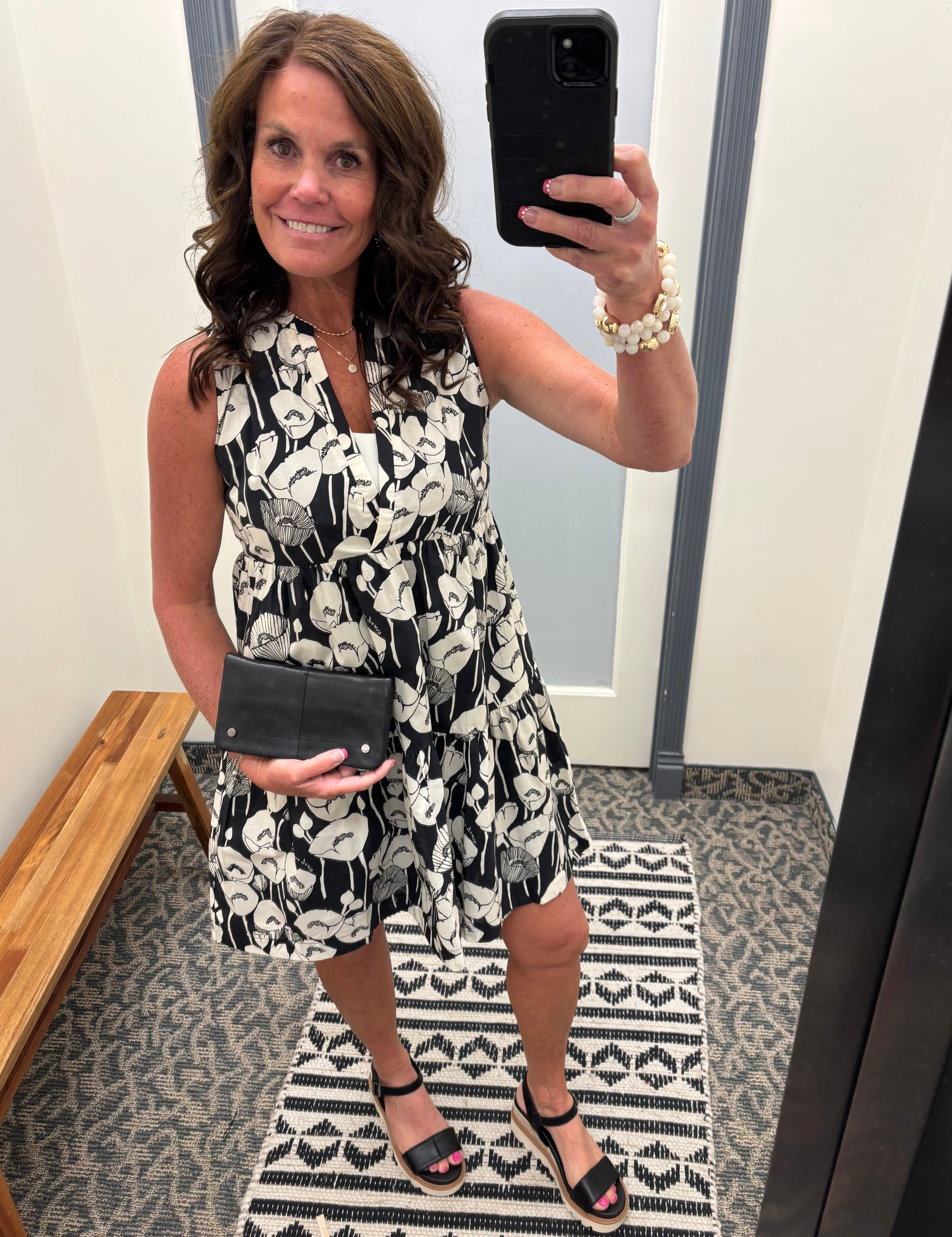 Surplice Tiered Dress Dresses DOE & RAE