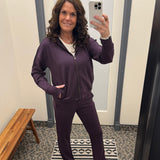 Deep Plum Comfort Zone Pants