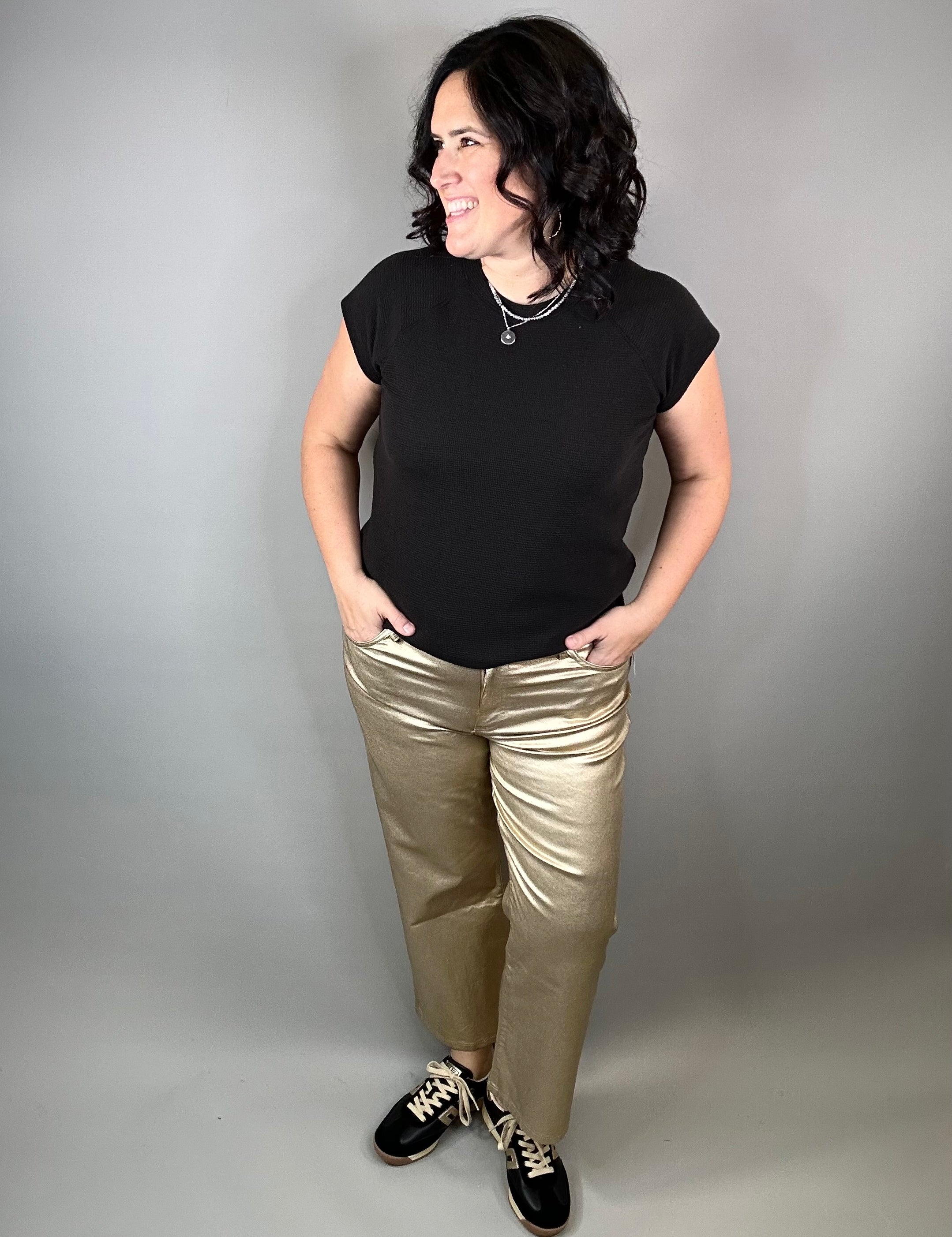 Gold Coated Charlotte Bottoms - Pants KUT FROM THE KLOTH