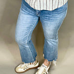 Moscato Crop Flare Jeans Bottom- Pants MICA DENIM
