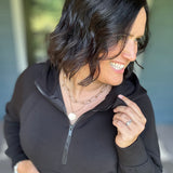Black Quarter Zip Hoodie Top Top - Sweatshirt RAE MODE