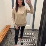 Tan Zipper Closure Sweatshirt