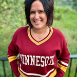 Maroon Minnesota University Sweater Top - Sweater Tea n Rose