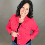 Julia Watermelon Linen Jacket Outerwear- Jackets KUT FROM THE KLOTH