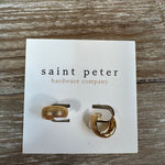 Gold Matte/Shiny Huggies Earring Jewelry - Earrings St. Peter Hardware