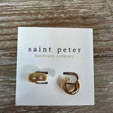 Gold Matte/Shiny Huggies Earring Jewelry - Earrings St. Peter Hardware