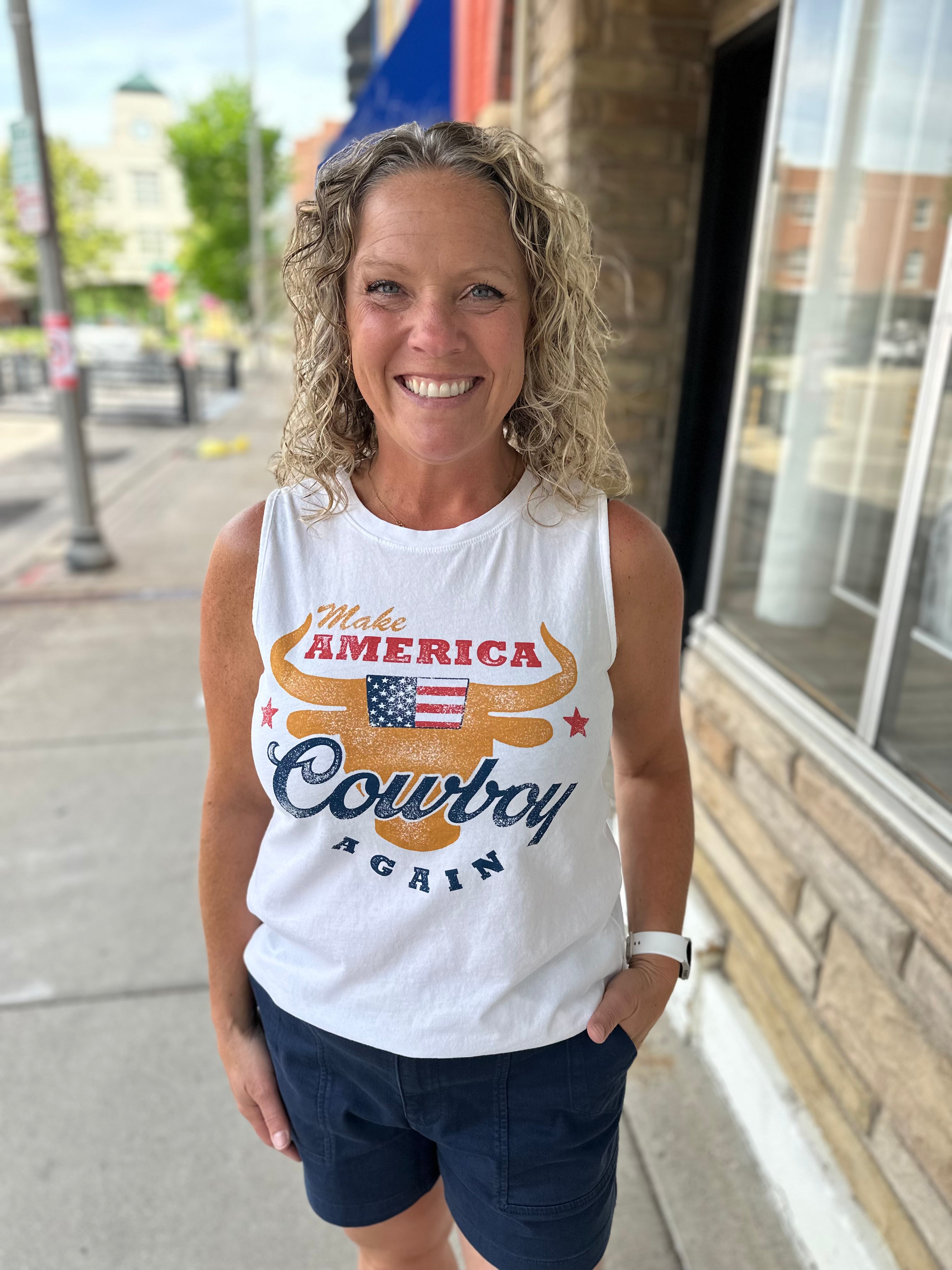Make America Cowboy Again Tank Tops- Tees HRTandLUV