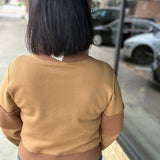 Sepia Half Zip-Up Brushed Terry Top Top - Sweatshirt HEM & THREAD