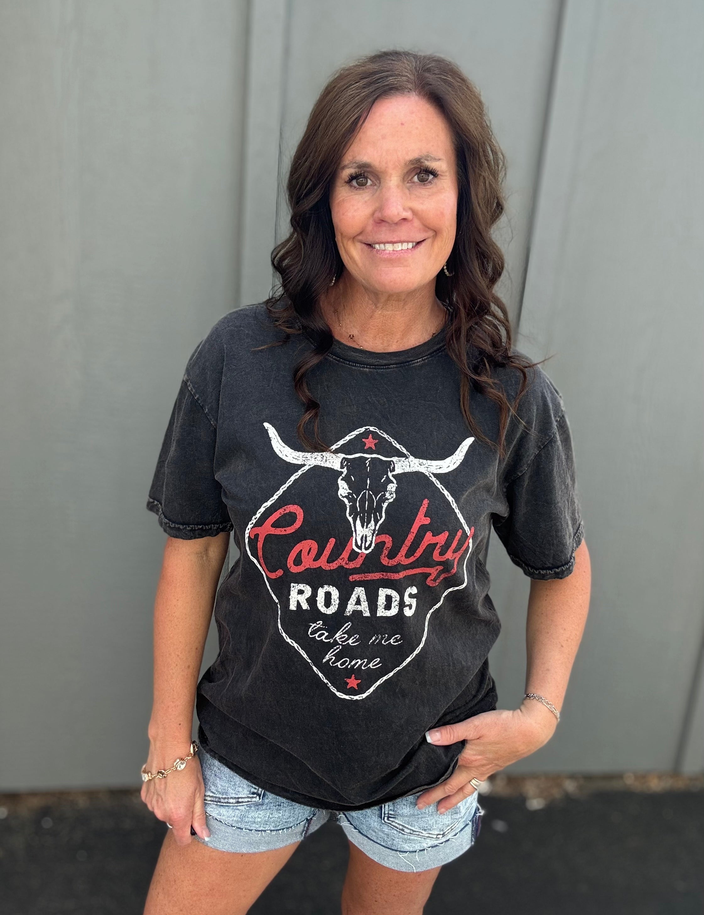 Black Country Roads T Tops- Tees HRT and LUV