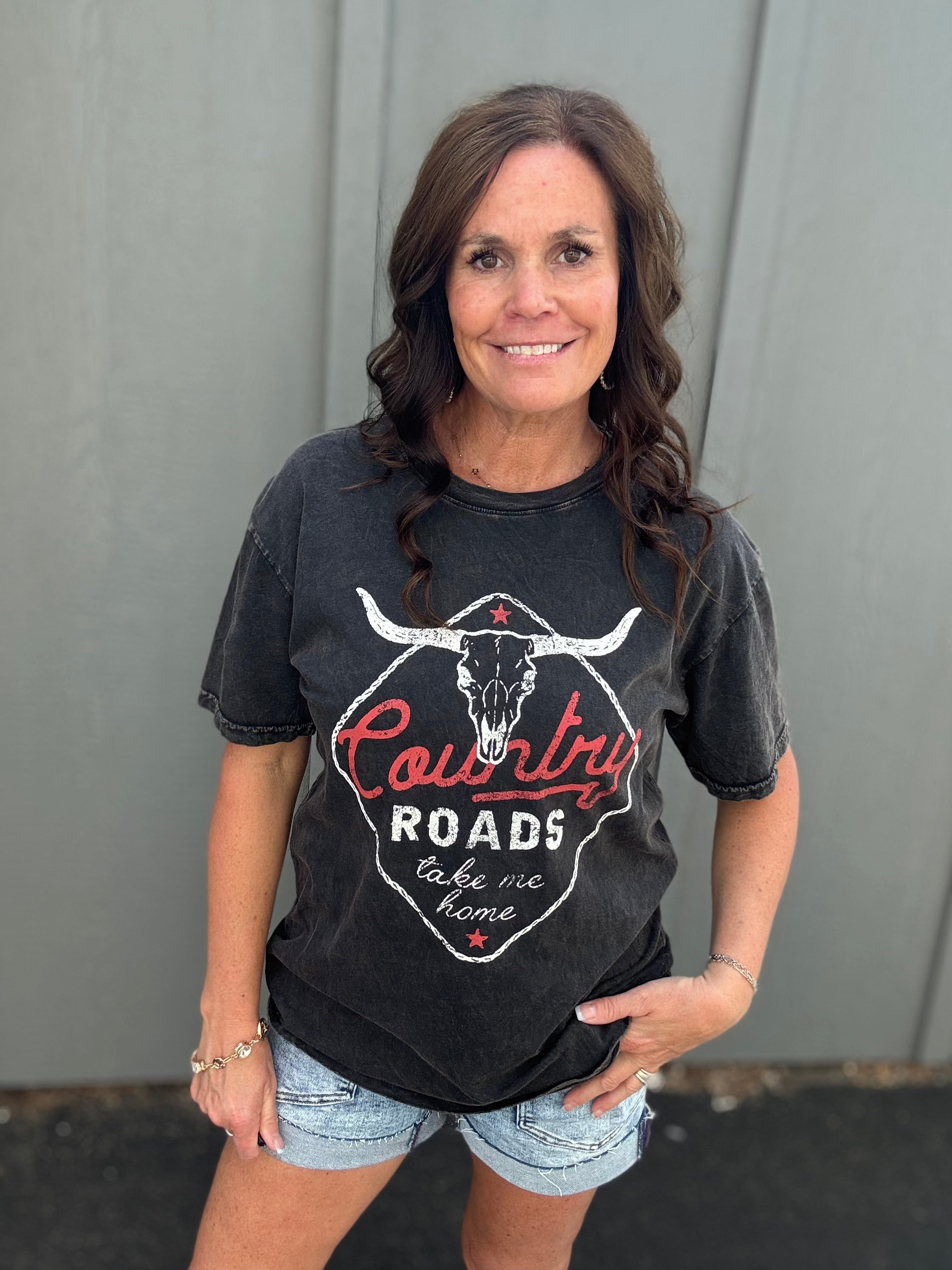 Black Country Roads T Tops- Tees HRT and LUV
