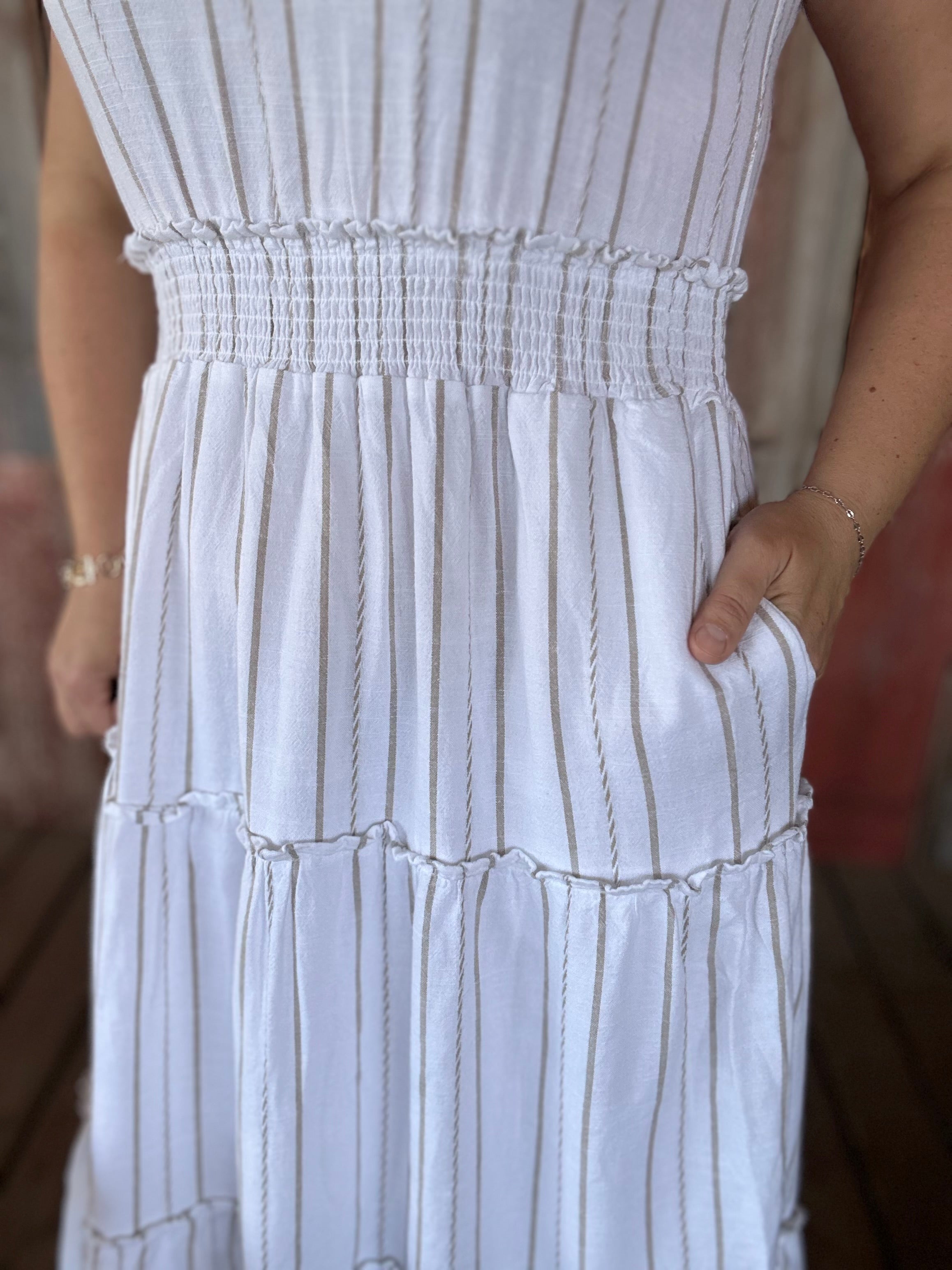 Ivory Taupe Amorette Dress Dresses THREAD & SUPPLY