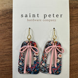 Pink Bow/Floral Jewelry - Earrings St. Peter Hardware