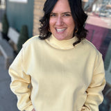 Butter Yellow Reversible Mock Neck