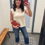 Dark High Rise Straight Cuff Hem Jeans Bottoms - Pants RISEN