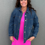 Relaxed Fit Denim Jacket Outerwear- Jackets RISEN