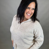 Cream Brantley Hooded Sweater Top - Sweater FLAG AND ANTHEM
