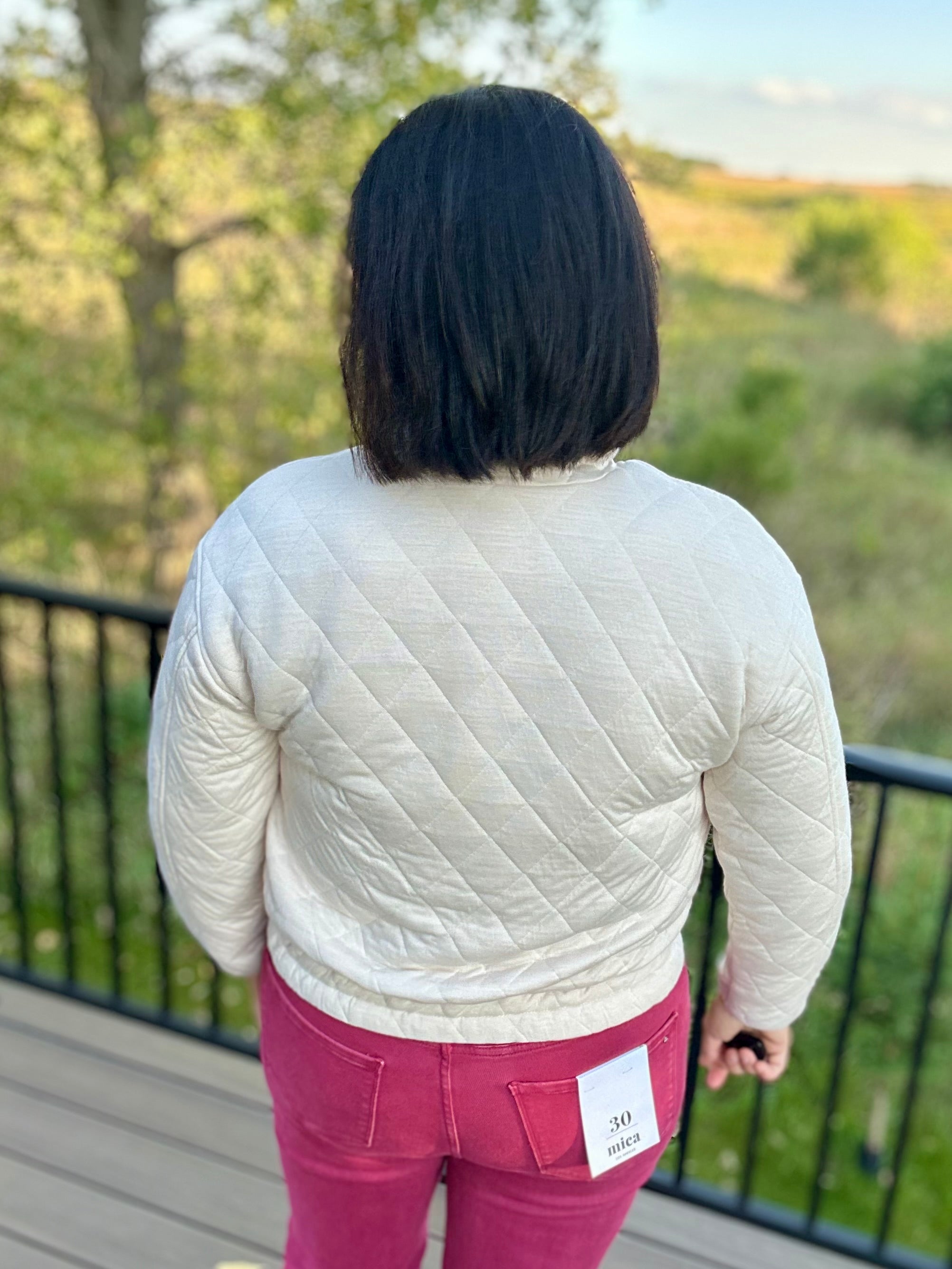 Heather Oatmeal Nash Quilted Jacket Outerwear- Jackets THREAD & SUPPLY