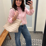 Cotton Candy Pink Striped Button Down Shirt