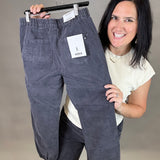 Charcoal Grey Cropped Jogger Bottom- Pants MICA DENIM