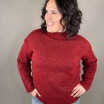 Burgundy Licarayen Mock Pullover Top - Sweater RD International