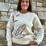 Highland Ivory Taupe Duck Knit Sweater