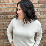 Heather Oatmeal Dream Knit Janie Top