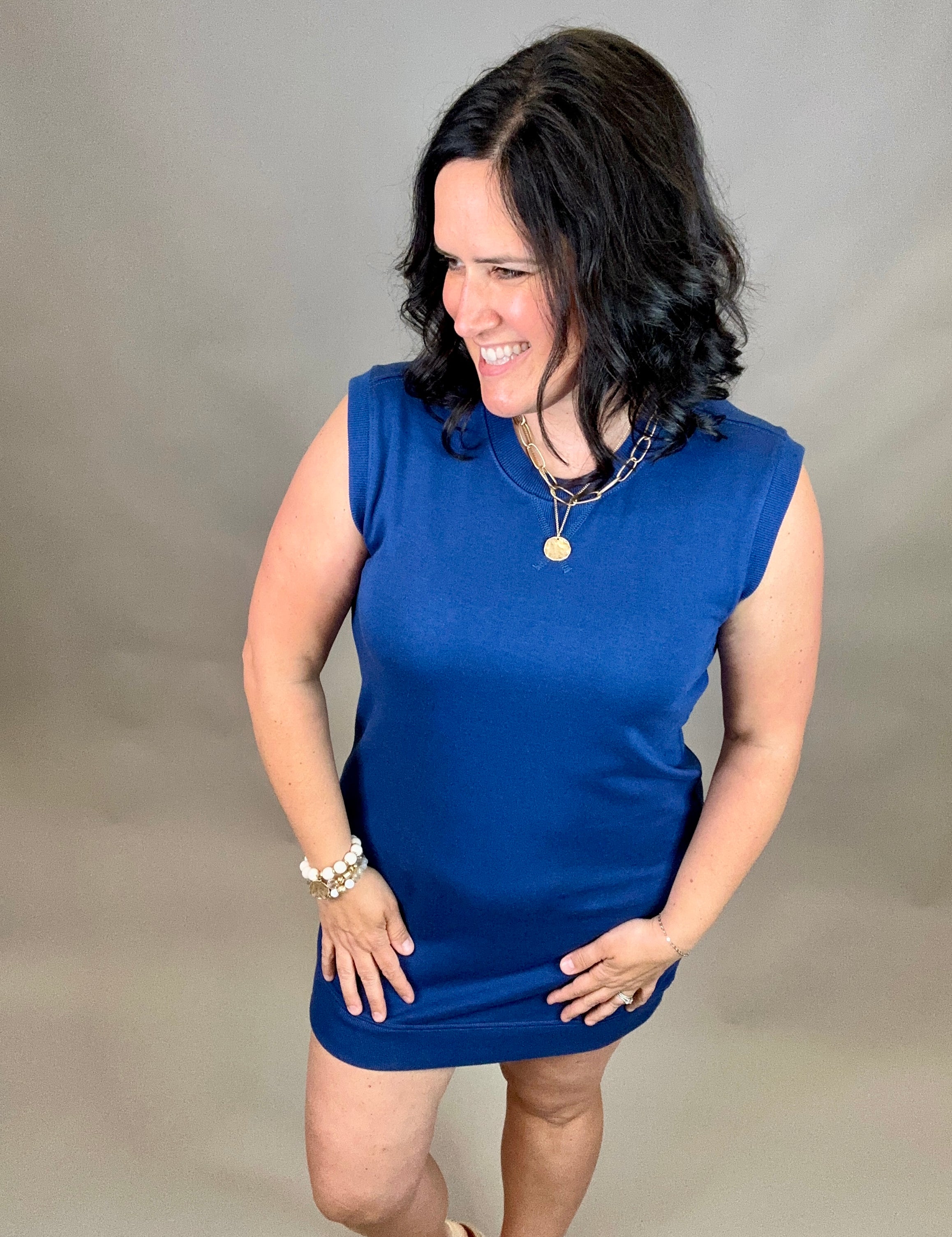 Navy Peony Paulie Dress Dresses THREAD & SUPPLY