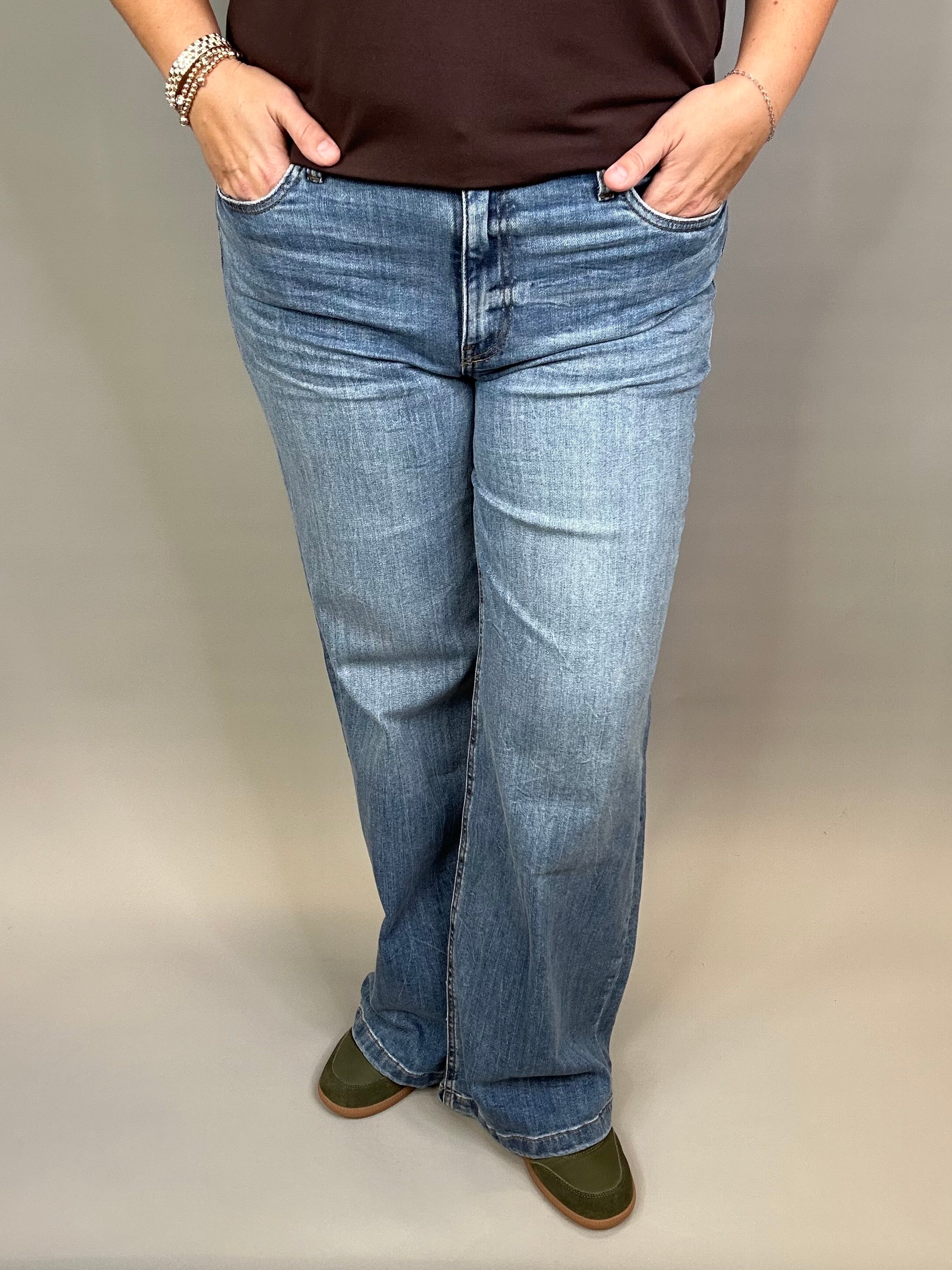 Ablaze Jean Wide Leg Bottoms - Pants KUT FROM THE KLOTH