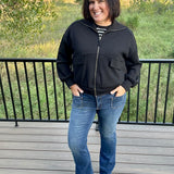 Black Buttery Soft Flap Pocket Jacket